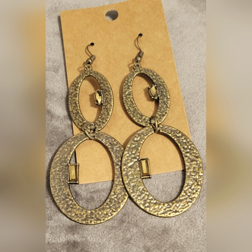Bronze Two Tiered Earrings